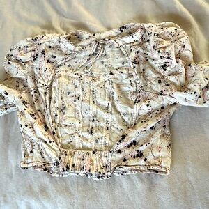 Open back cropped blouse